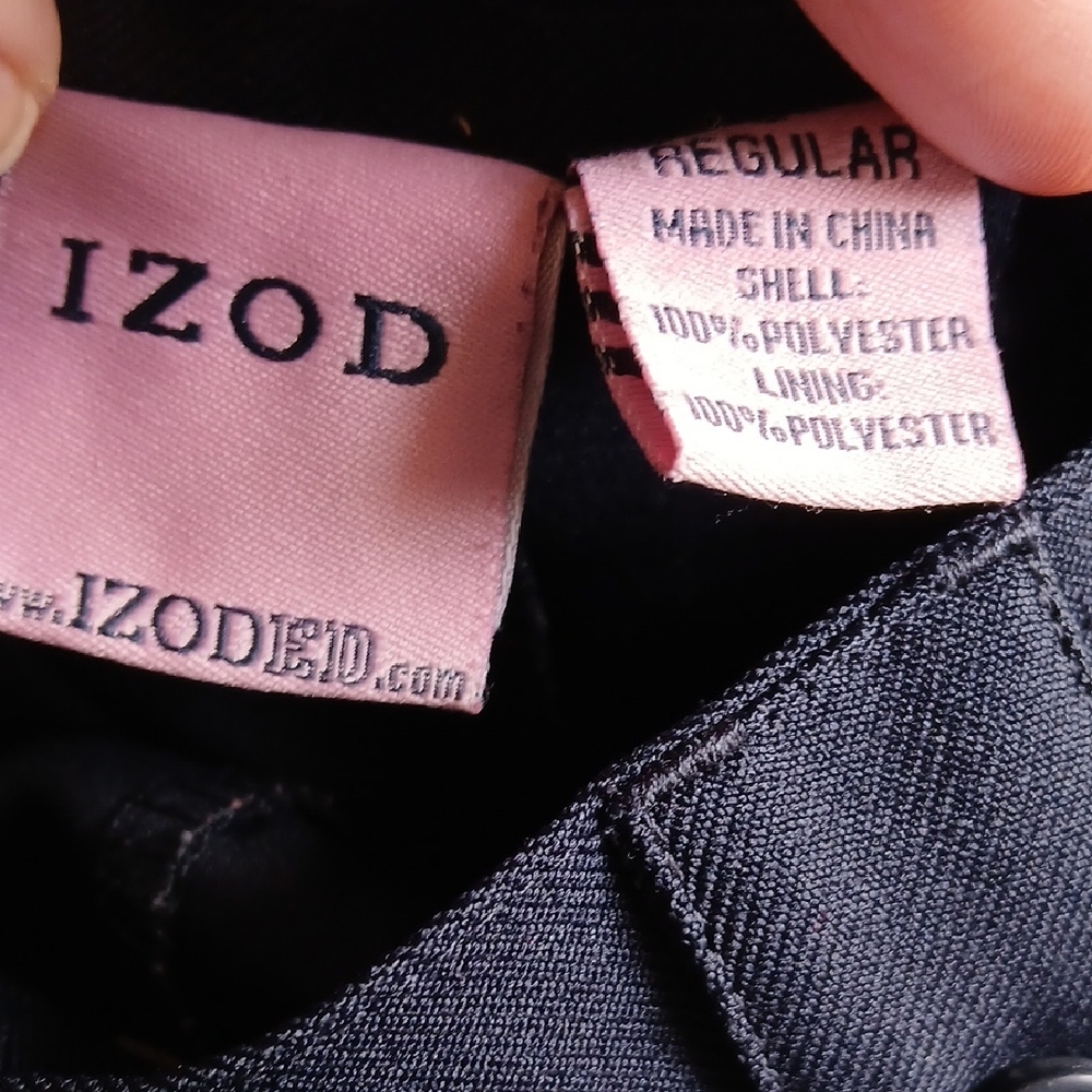 Izod Women's Pleated Skirt Trio in Navy and Beige - Picture 2 of 6